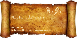 Mitli Jázmin névjegykártya